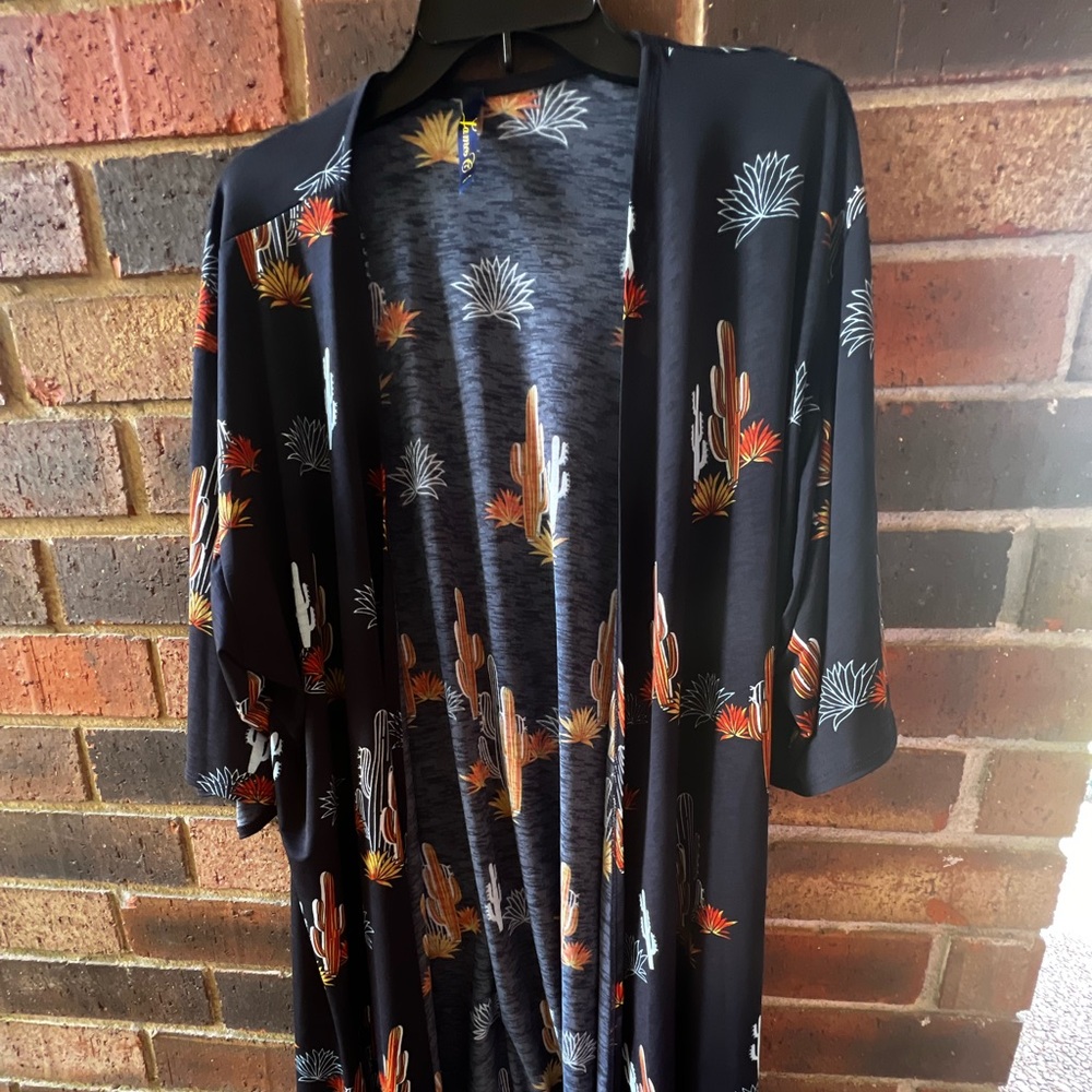 Cactus print kimono